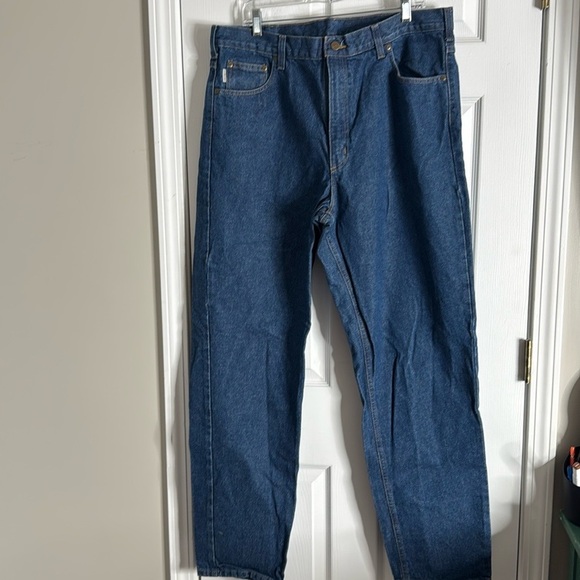 CARHARTT RELAXED FIT DENIM BLUE JEANS MEN'S SIZE 40X30 USA MADE 14806 - Picture 1 of 4